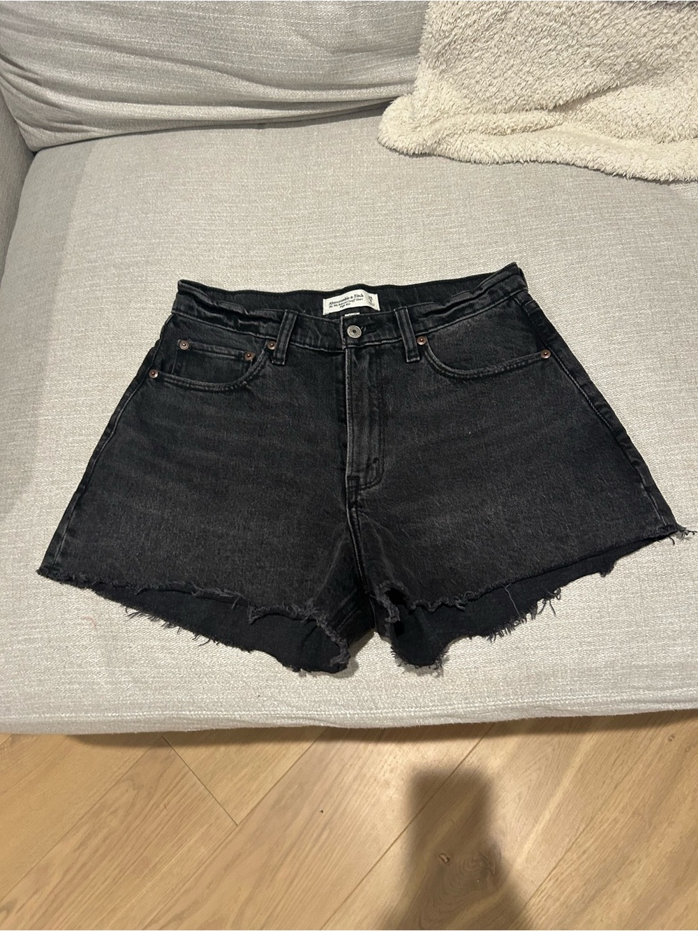 Abercrombie & Fitch Black Denim Cutoff Shorts